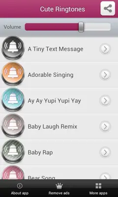 Cute Ringtones android App screenshot 2